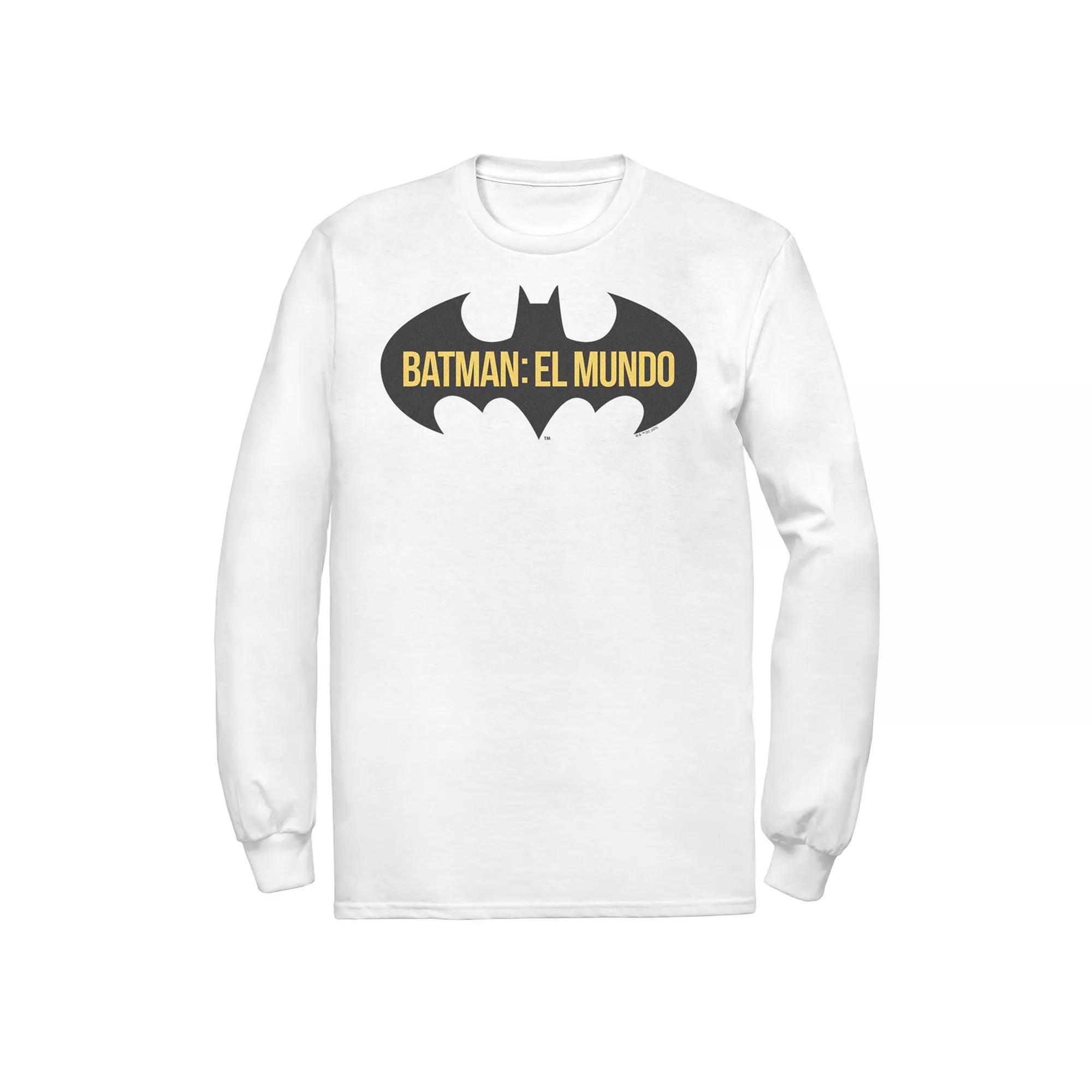 Men's Batman: El Mundo Spain Bat Logo Tee, Size: Large, White Product Image
