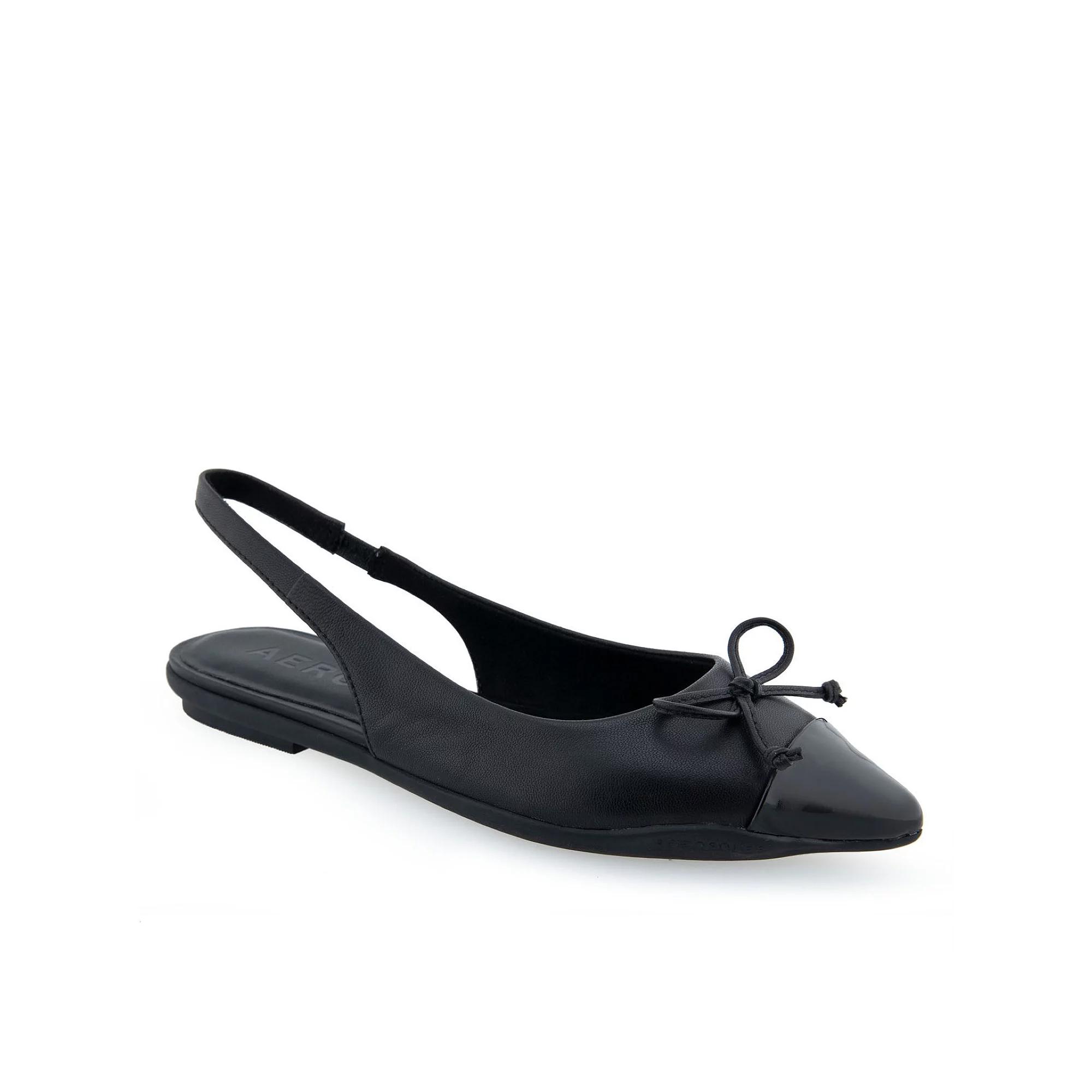 Aerosoles Donna Women's Slingback Leather Ballet Flats, Size: 10, Doe Leather Product Image