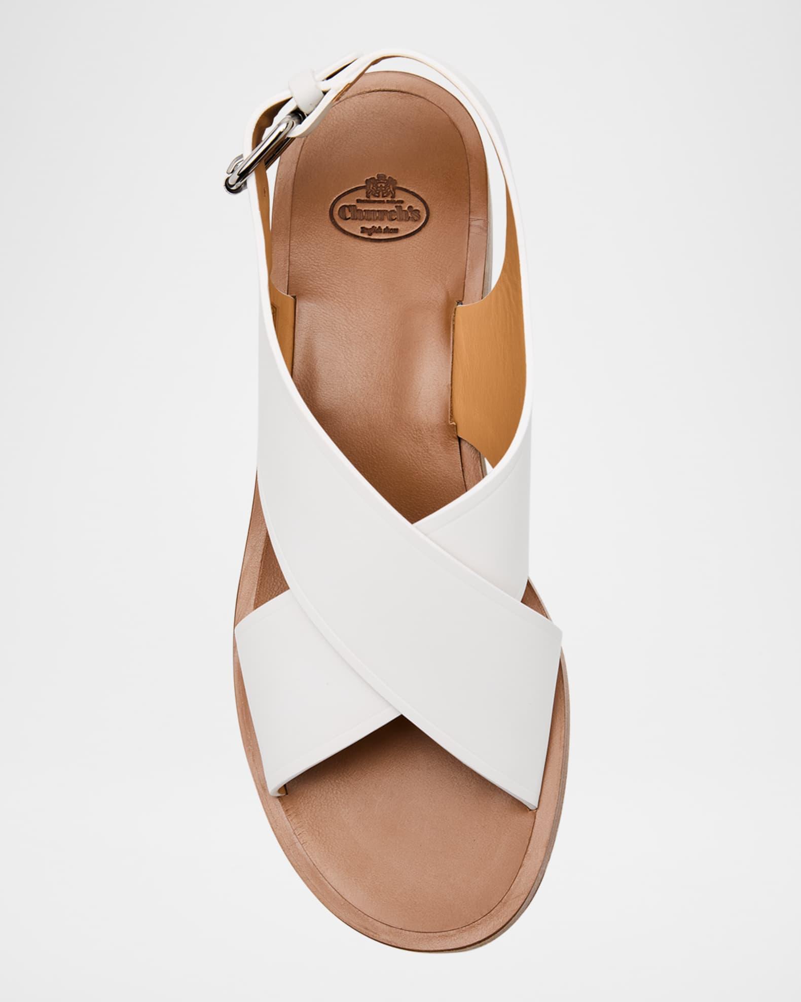 Rhonda Leather Crisscross Slingback Sandals Product Image