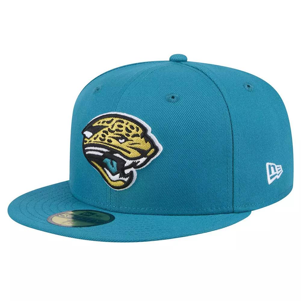 Men's New Era Teal Jacksonville Jaguars Throwback Logo Omaha 59FIFTY Fitted Hat,  Product Image