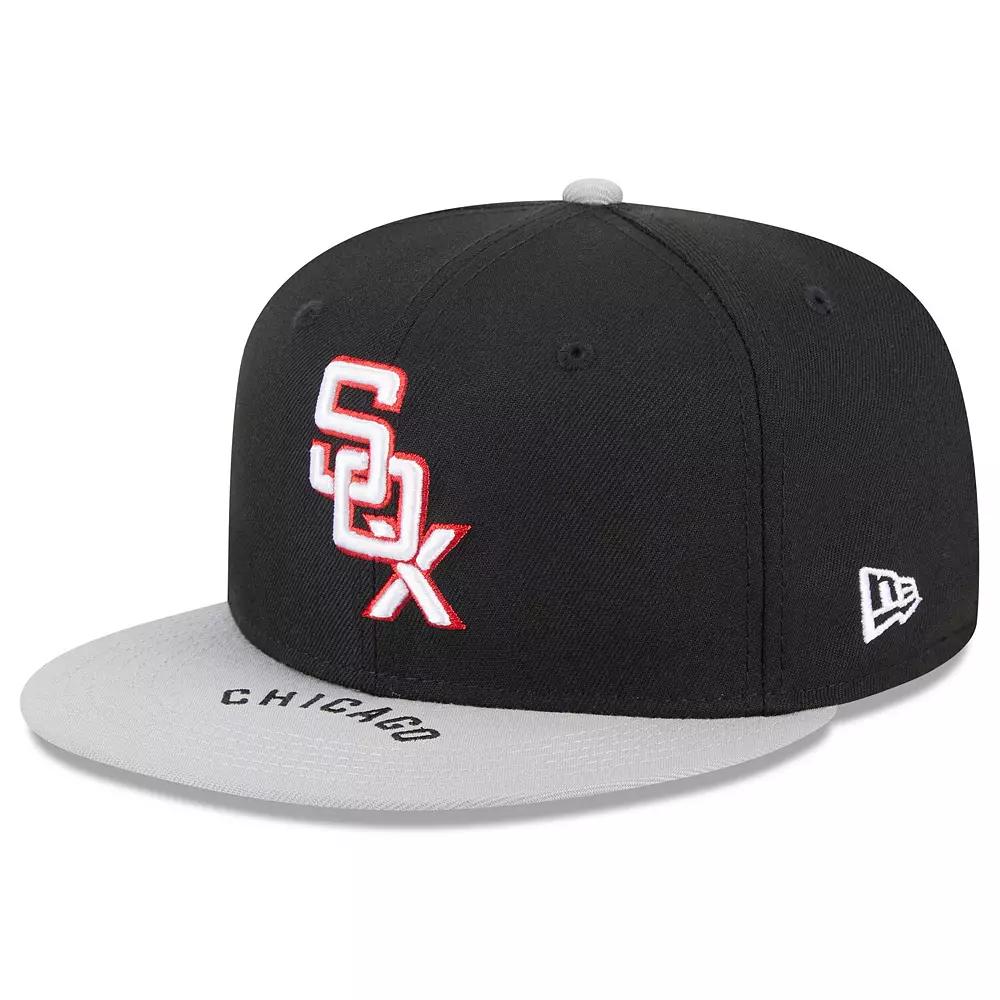 Men's New Era Black/Gray Chicago White Sox On Deck 59FIFTY Fitted Hat, Size: 7 1/2 Product Image