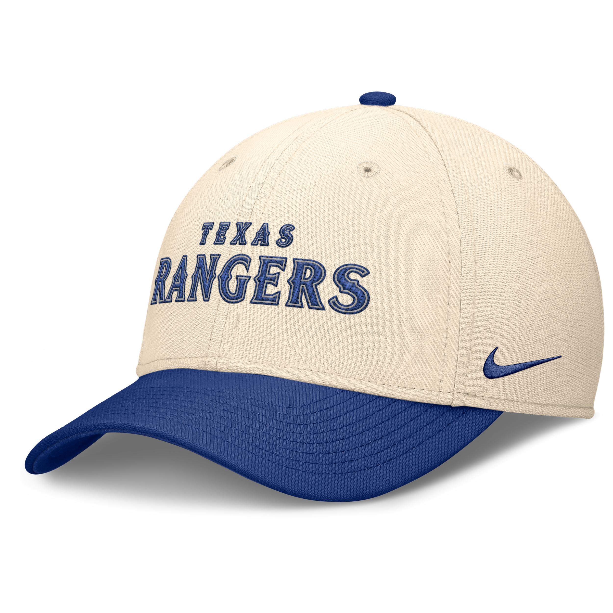 Texas Rangers Statement Rise Swoosh Men's Nike Dri-FIT MLB Hat Product Image