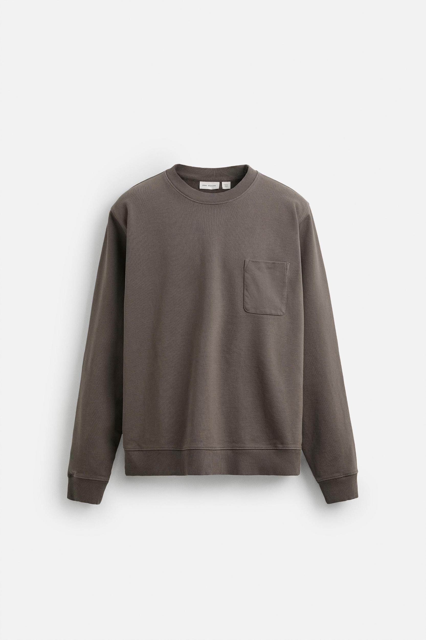 CREW NECK POCKET SWEATSHIRT Product Image