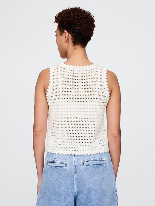 100% Cotton Crochet Tank Top Product Image