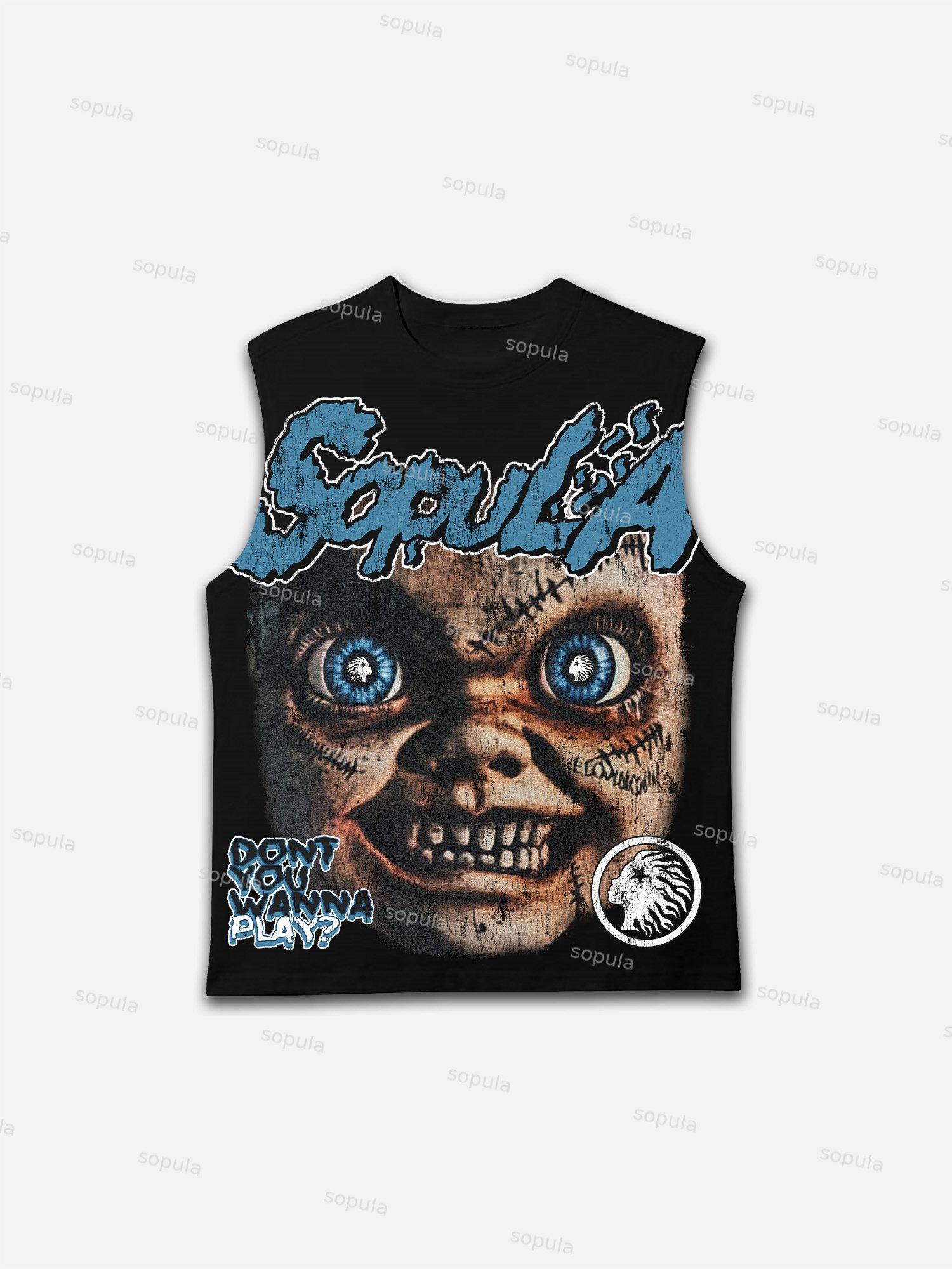 Dont You Wanna Play Print Tank Top Product Image