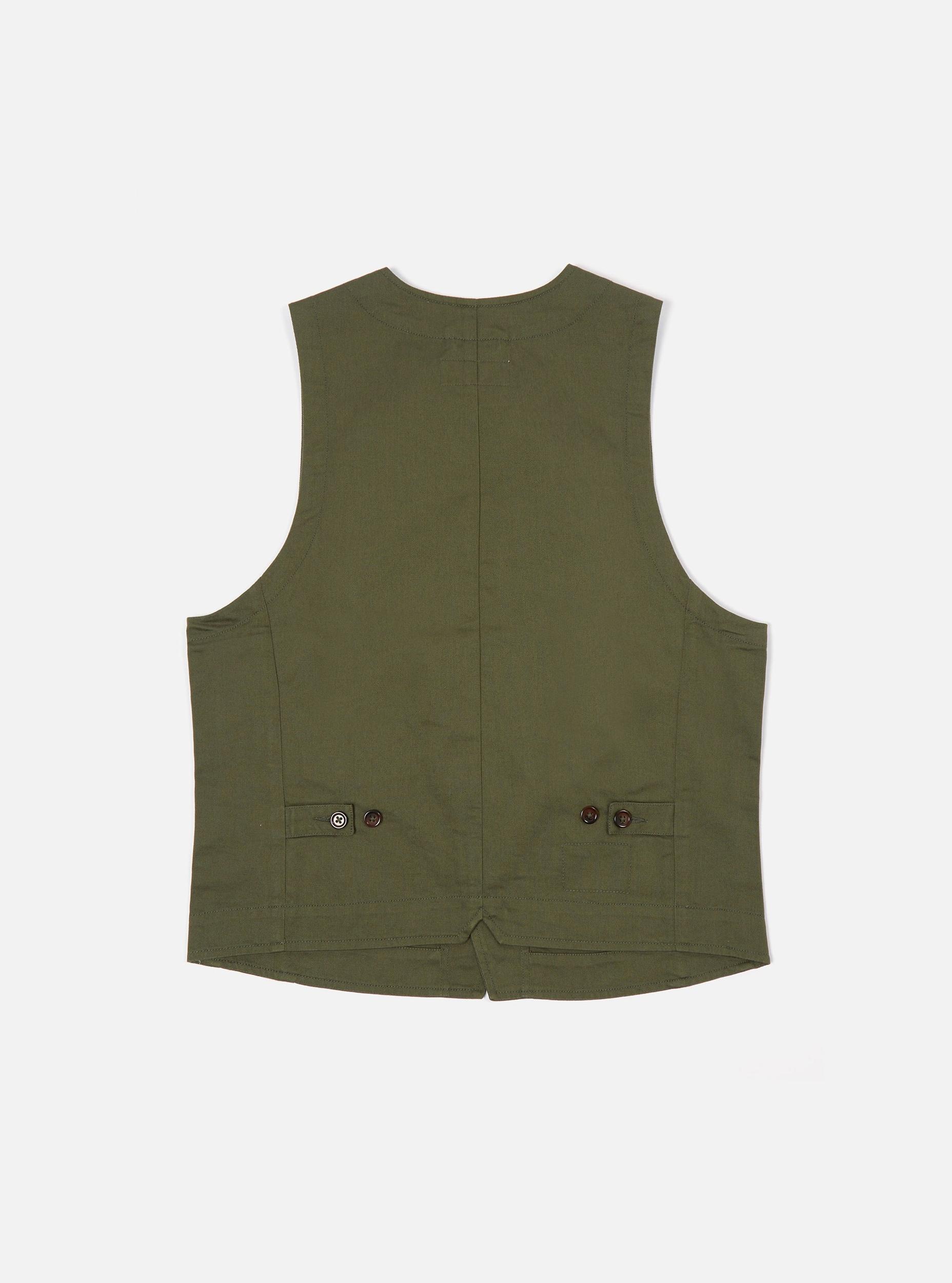 Light Olive Twill Field Waistcoat Product Image