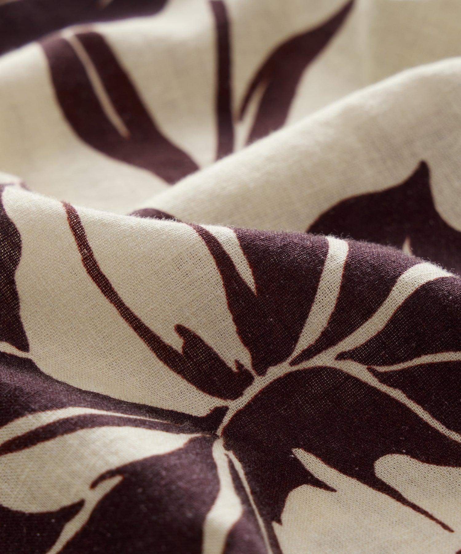 Cotton-Linen Floral Camp Collar Shirt Product Image