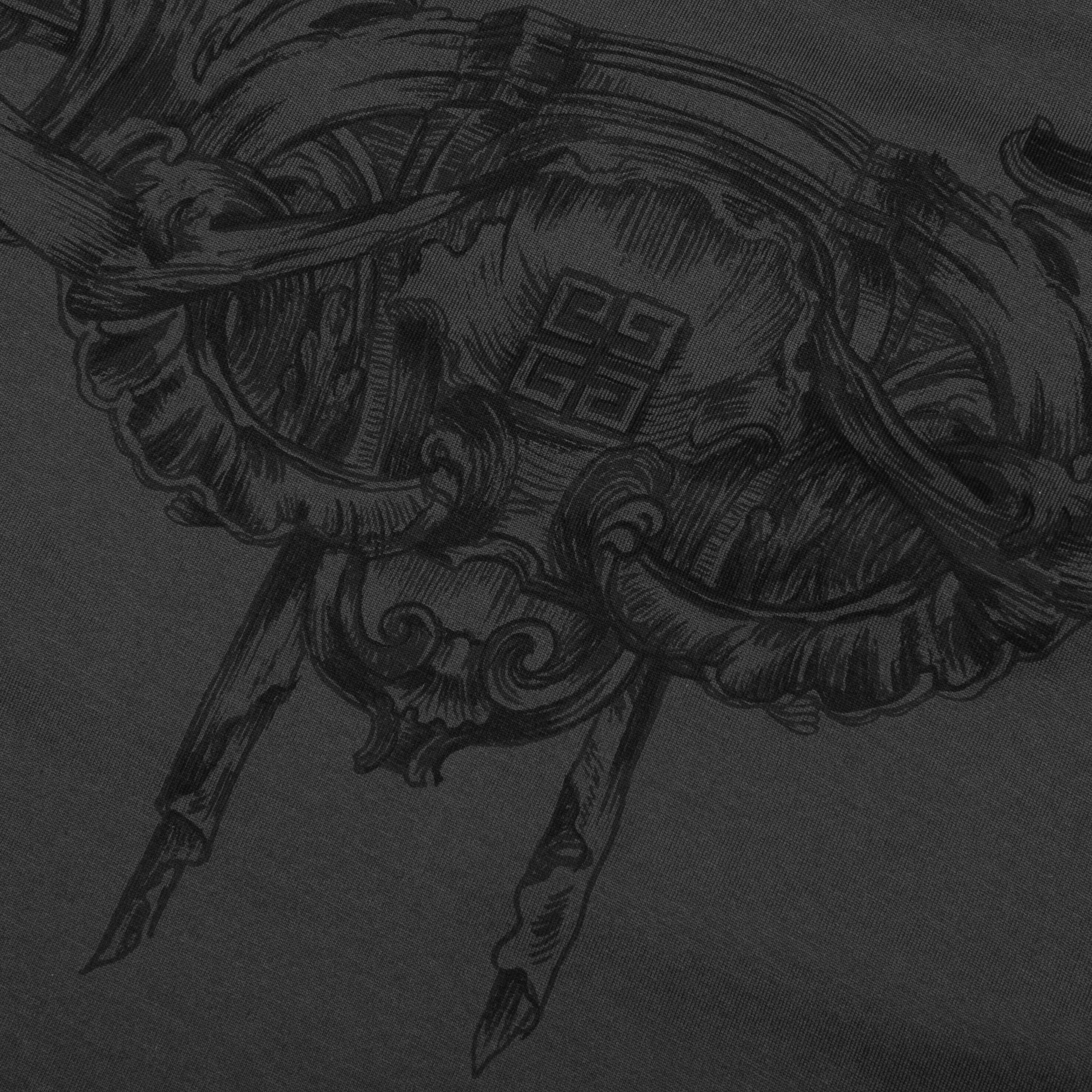 Baroque Print S/S T-Shirt - Charcoal Male Product Image