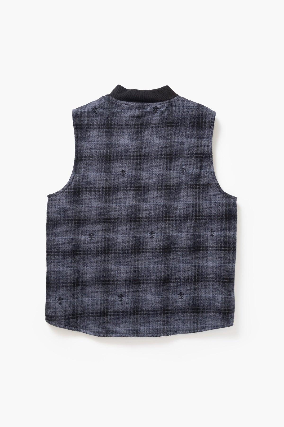 Thistle Plaid Padded Work Vest - Black Product Image