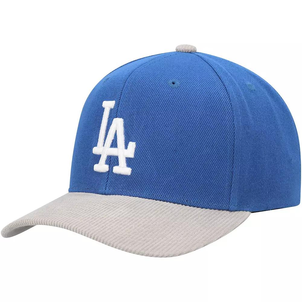 Men's Mitchell & Ness Royal Los Angeles Dodgers Corduroy Pro Snapback Hat, Blue Product Image