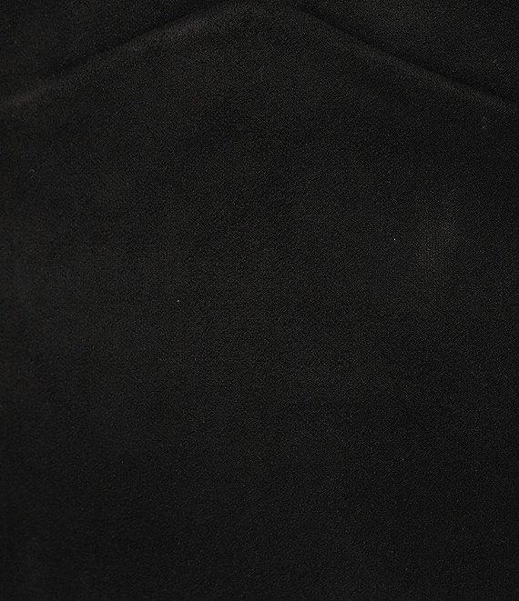 Moa Moa V-Neck Halter Faux Suede Smocked Top Product Image