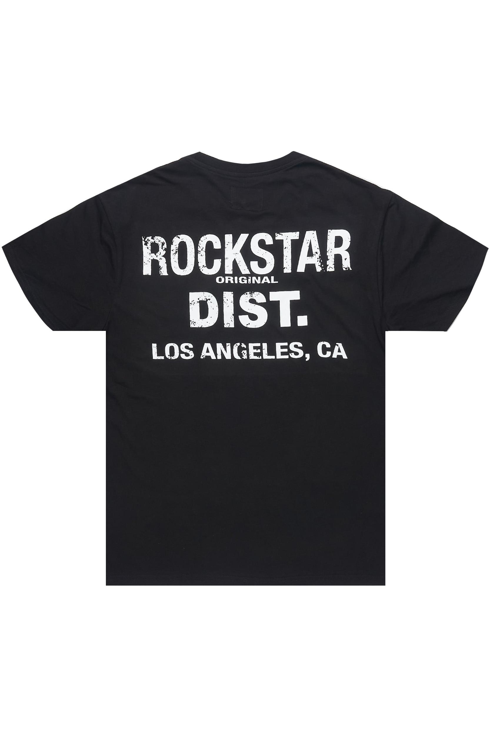 Raffer Black/White T-Shirt Cargo Shorts Set Male Product Image