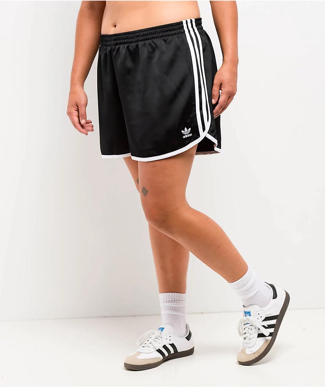 adidas Originals Adicolor 3-Stripes Sprinter Black Track Shorts Product Image
