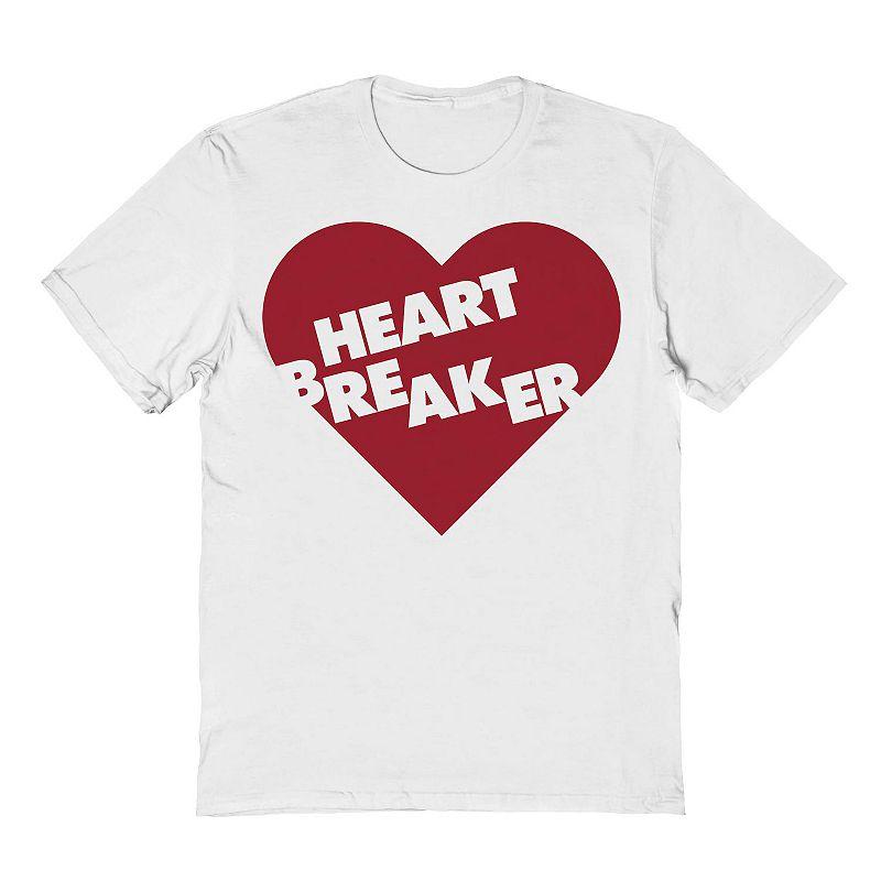 Men's Heartbreaker Valentine's Graphic Tee, Size: XL, White Product Image