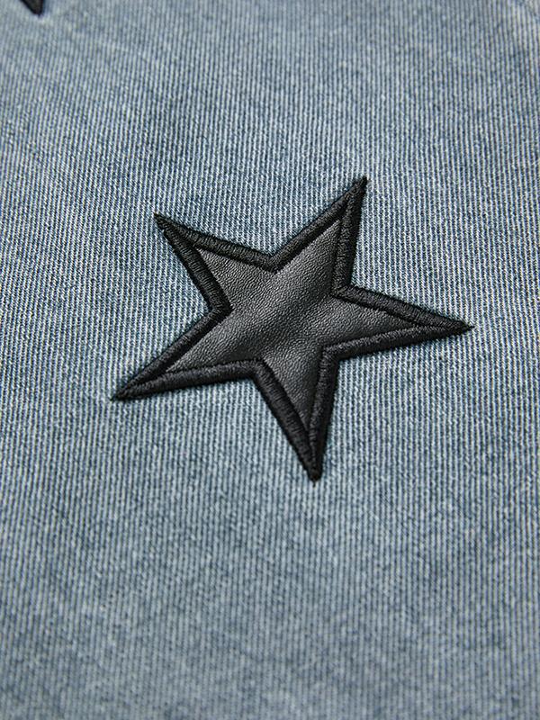 Vintage Denim Star Patch Boyfriend Jeans Product Image