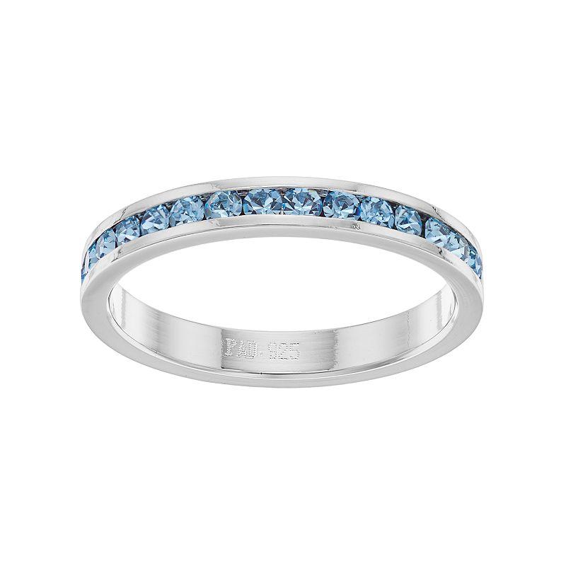 Traditions Jewelry Company Sterling Silver Crystal Birthstone Eternity Ring, Women's,  Product Image