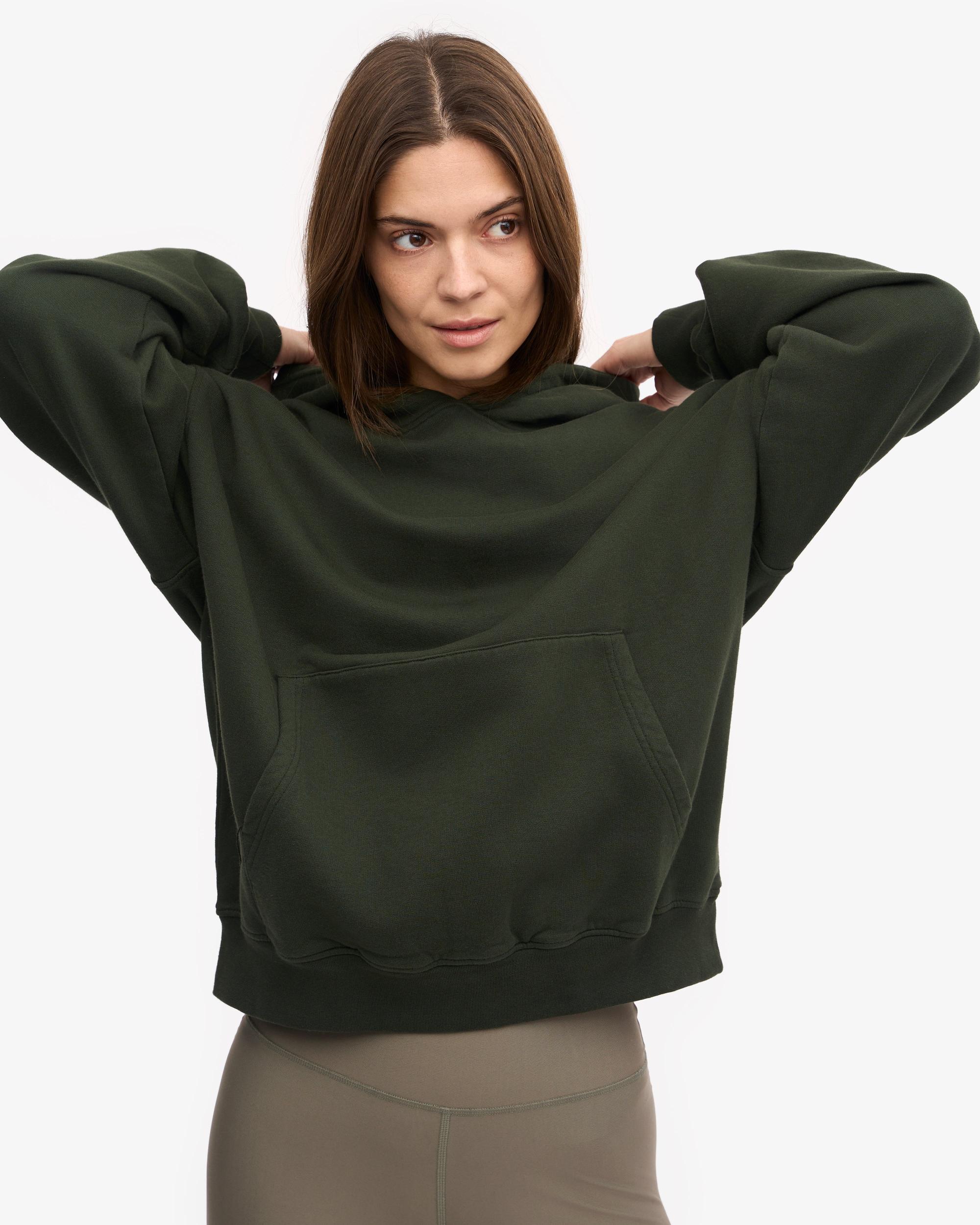 Organic Oversized Hood - Hunter Green Product Image