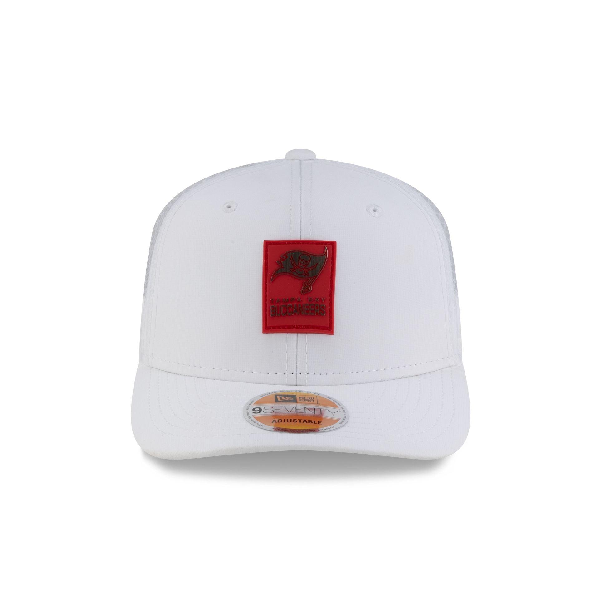 Tampa Bay Buccaneers 2025 Sideline Hot Weather White 9SEVENTY Trucker Hat Male Product Image