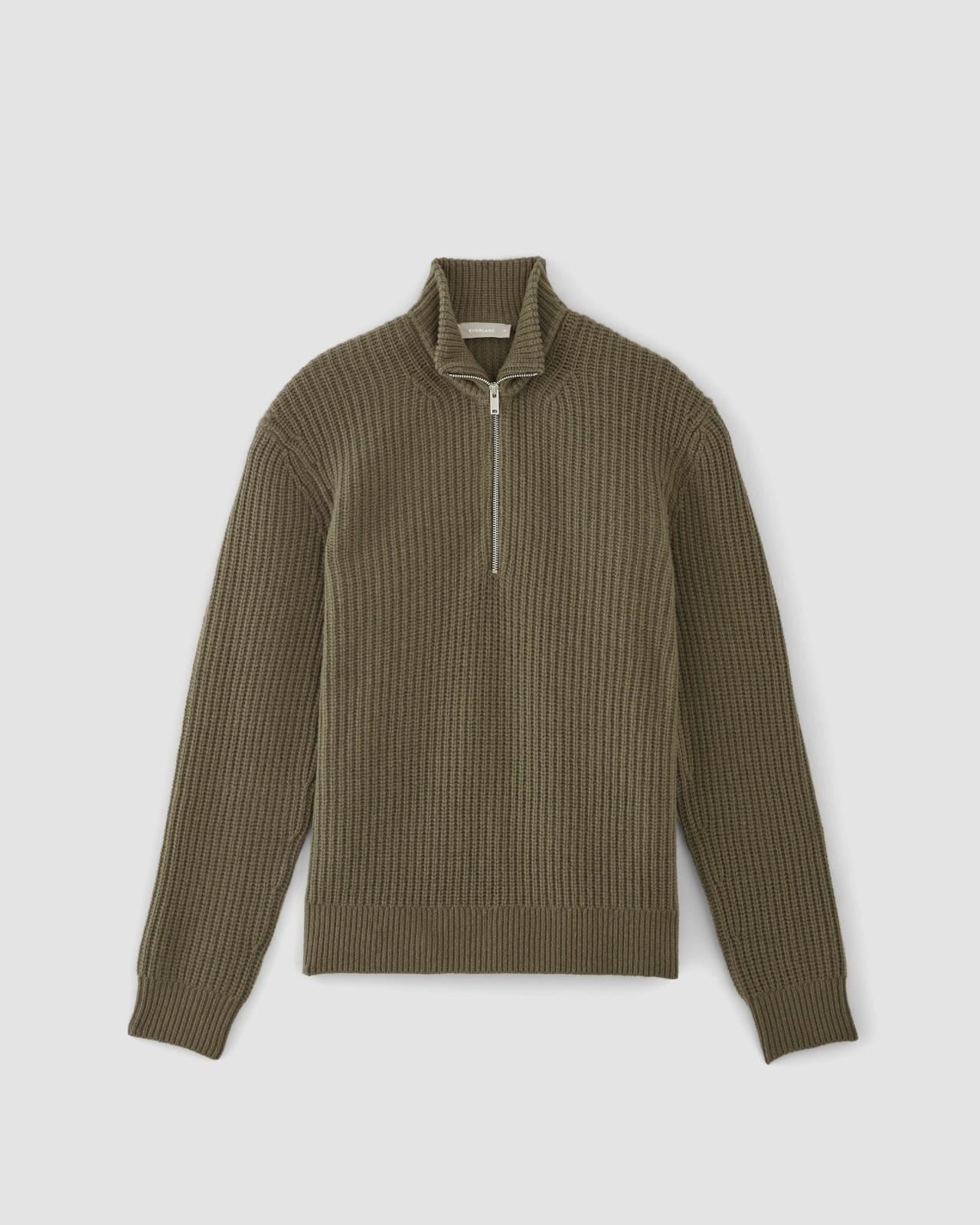 The Felted Merino Half-Zip Sweater Product Image