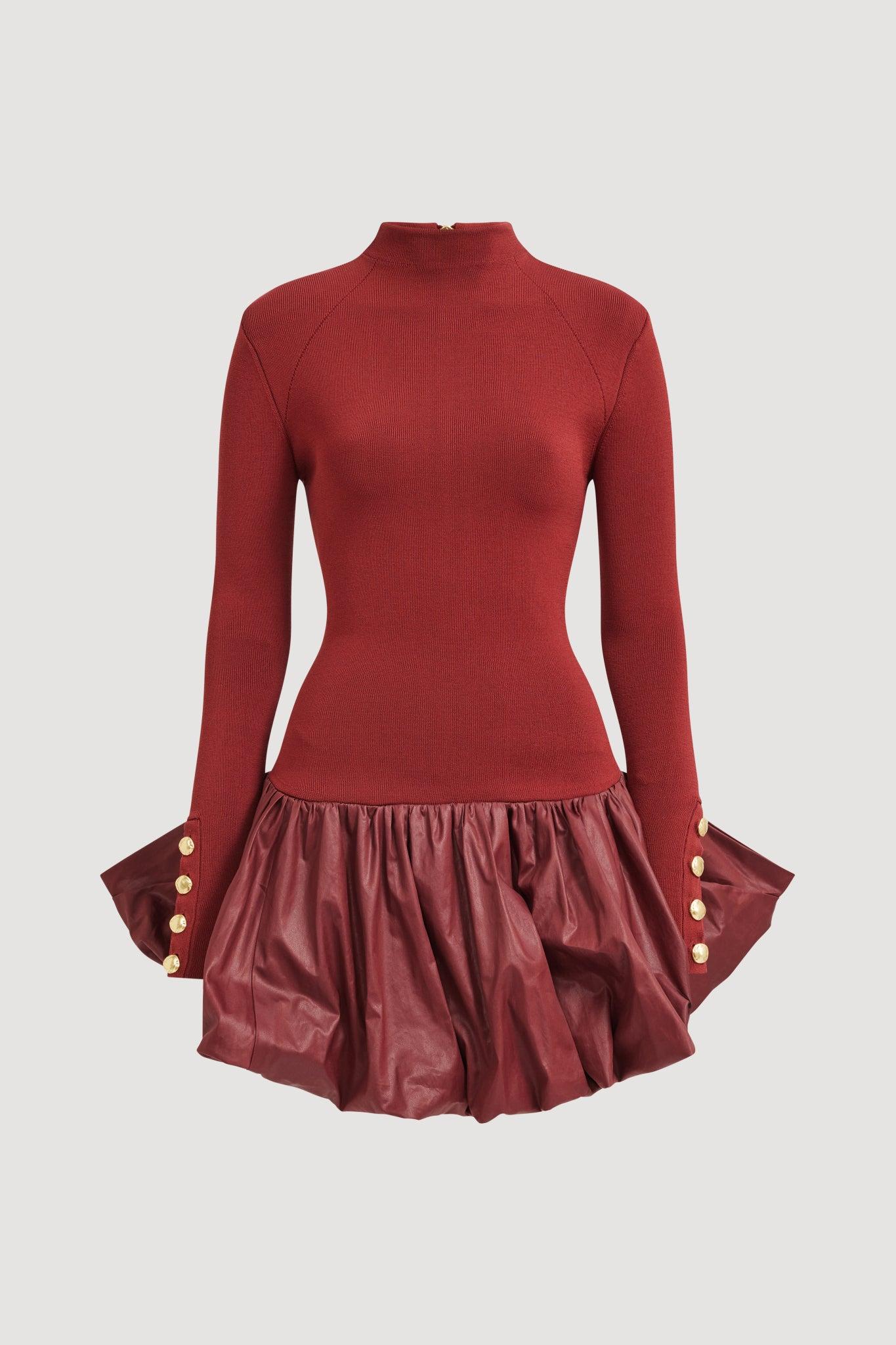 Elodi Knit Mini Dress-PLUM / XXS Product Image