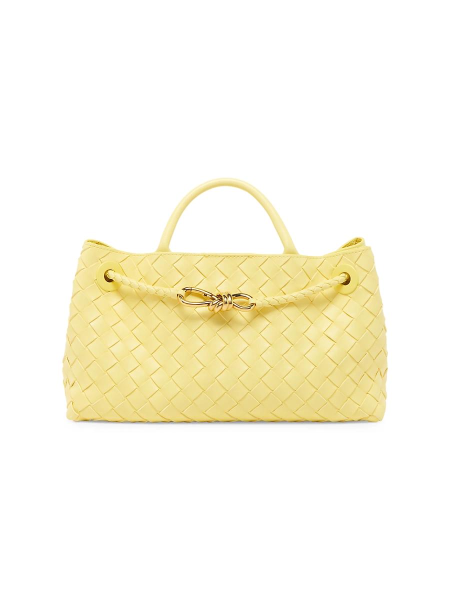 Womens Small East-West Andiamo Intrecciato Leather Top-Handle Bag Product Image