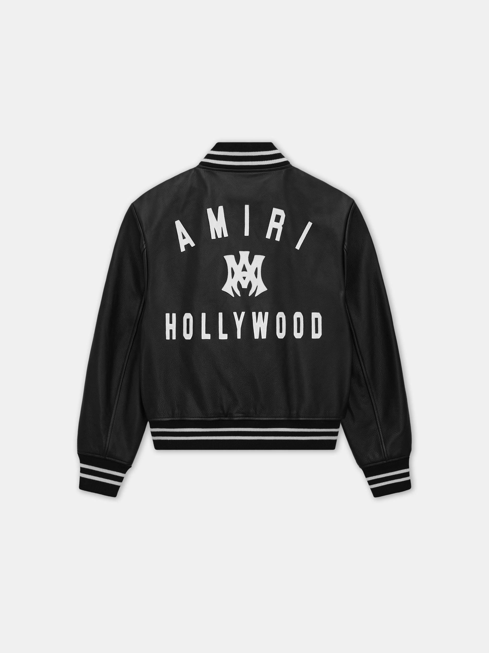 MA HOLLYWOOD LEATHER BOMBER - Black Product Image