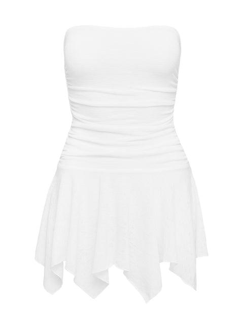 Minxie Strapless Romper White Tall Product Image