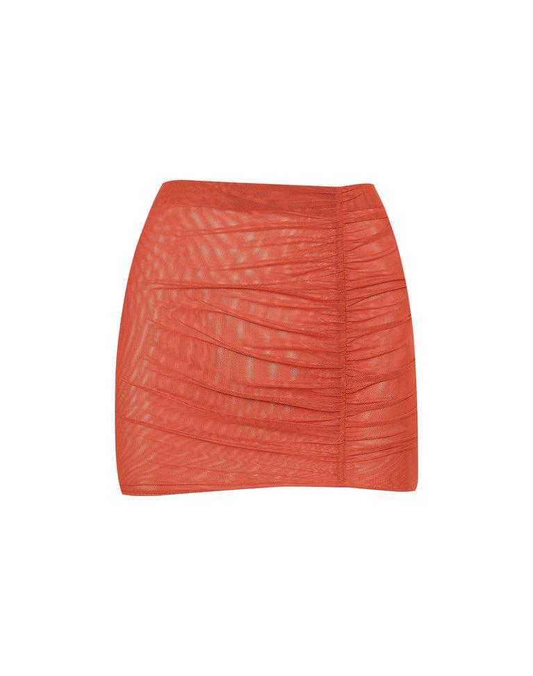 Lynn Mini Skirt (exchange only) - Grapefruit Product Image
