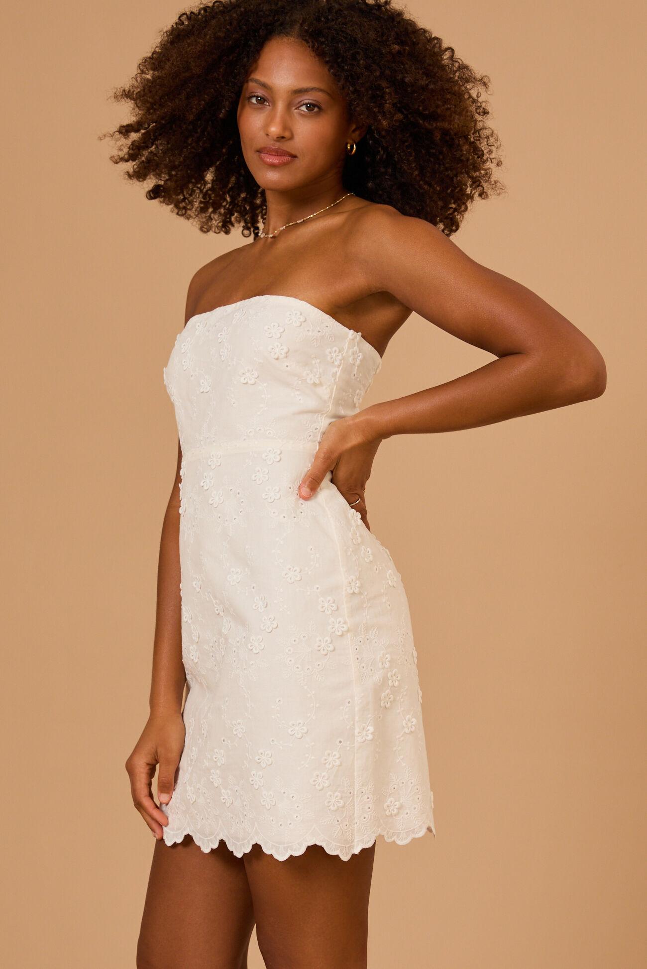 Taylor Strapless Lace Mini Dress Product Image