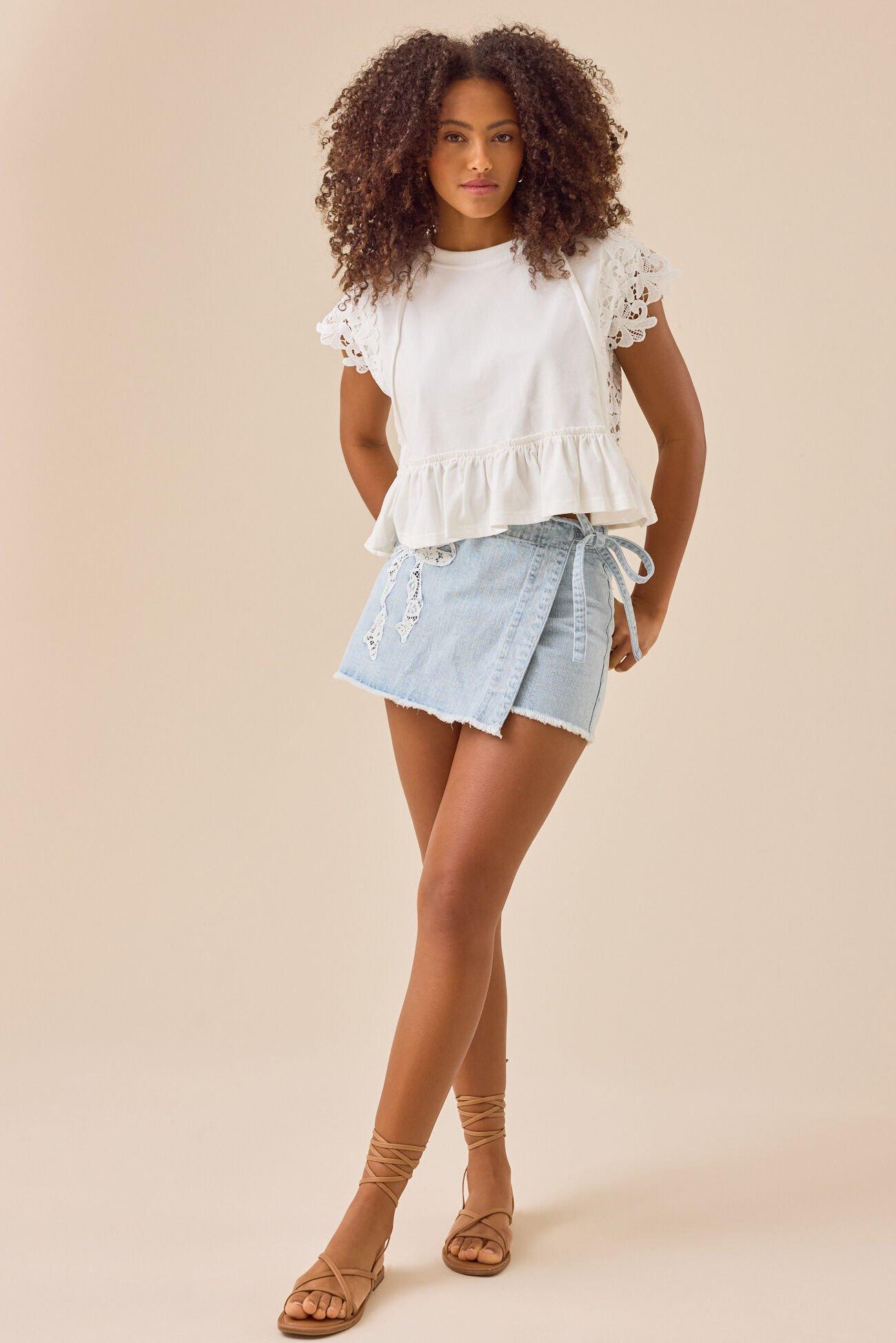 Elliot Embroidered Babydoll Top Product Image