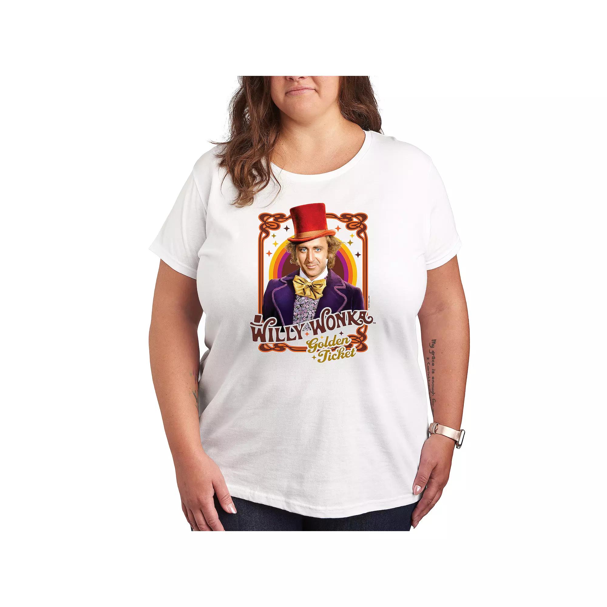 Plus Willy Wonka and the Chocolate Factory Willy Wonka Frame Graphic Tee, Women's,  Product Image