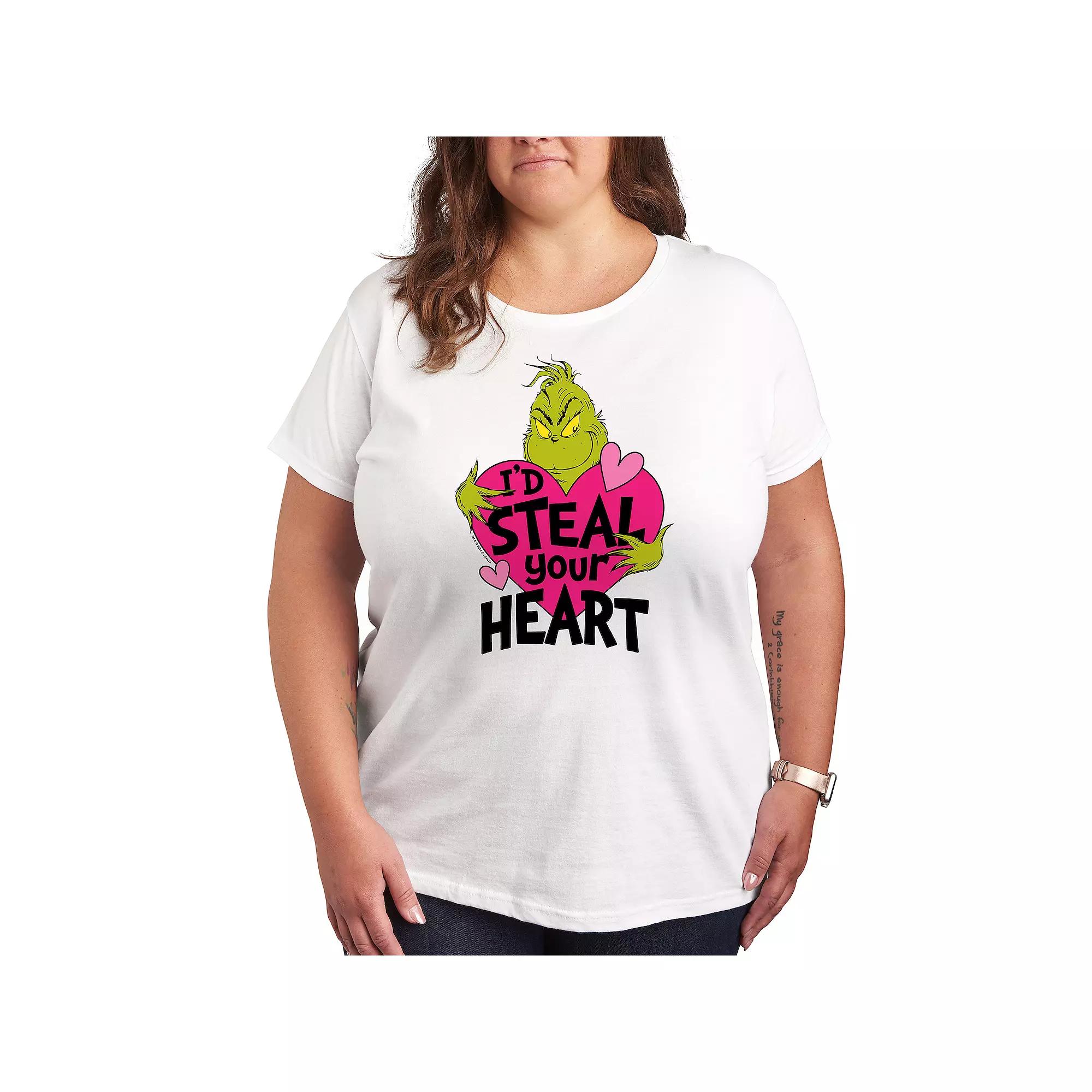 Plus Grinch I'd Steal Your Heart Graphic Tee, Women's,  Product Image