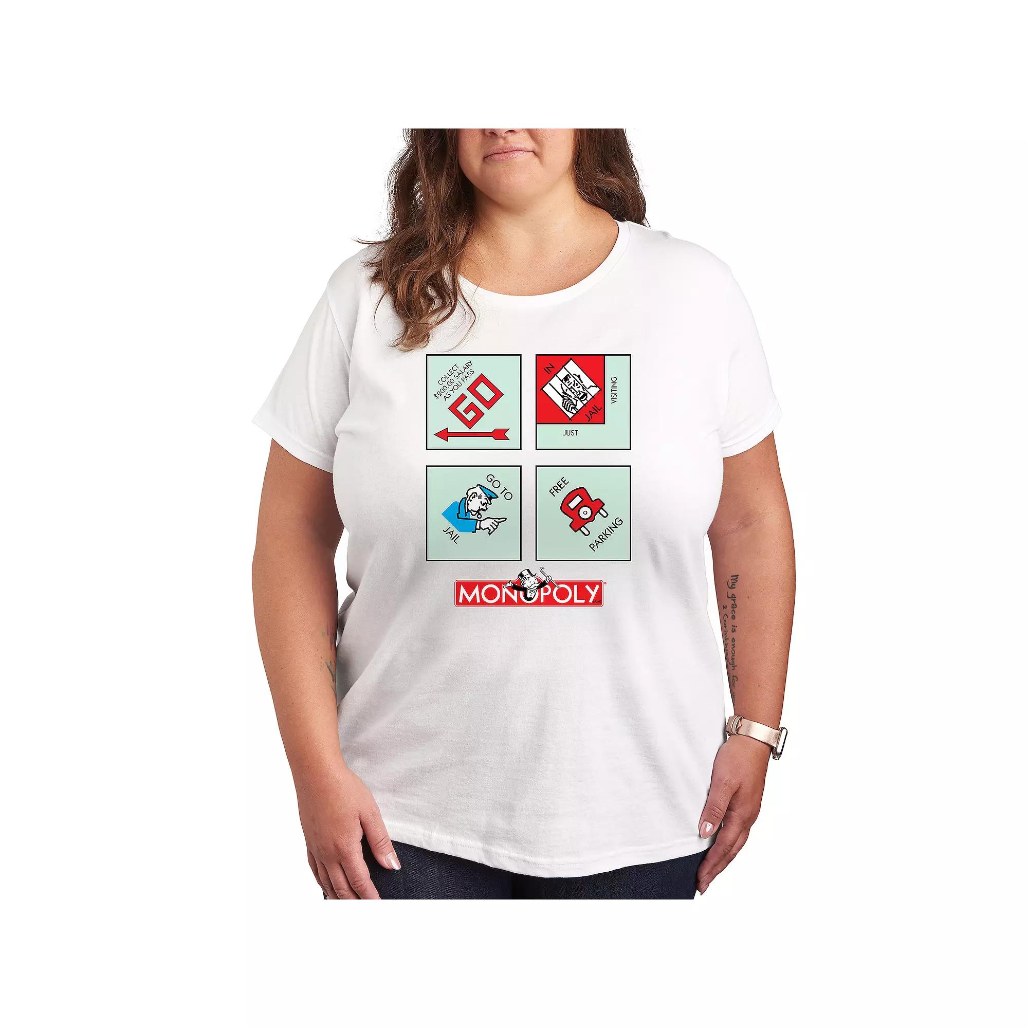 Plus Monopoly Monopoly Corner Squares Graphic Tee, Women's,  Product Image
