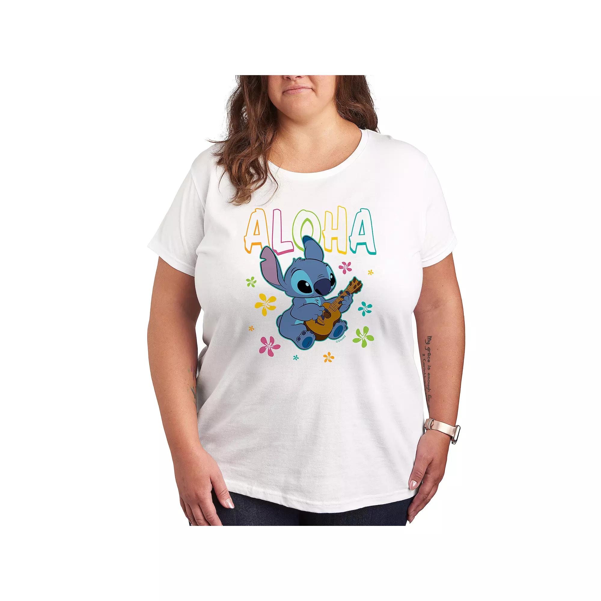 Disney's Lilo & Stitch Plus Aloha Graphic Tee, Women's,  Product Image