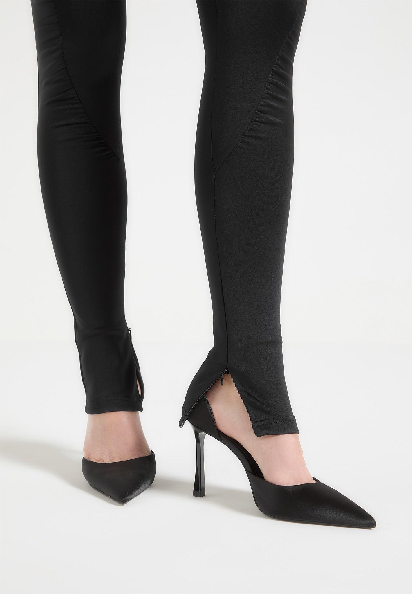 Twist Halterneck Ruched Jumpsuit - Black Female Product Image