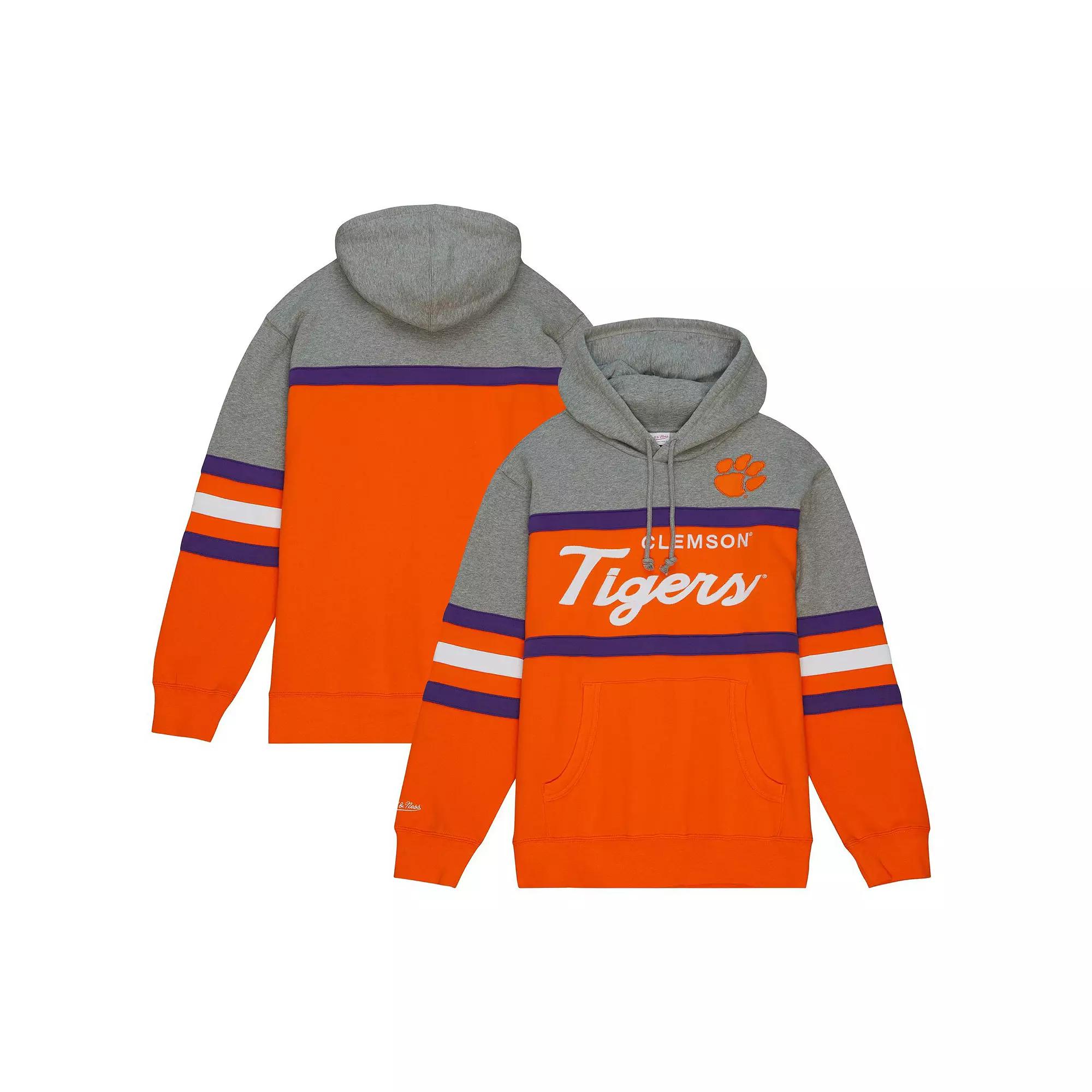 Men's Mitchell & Ness  Orange Clemson Tigers Head Coach Pullover Hoodie, Size: Medium Product Image