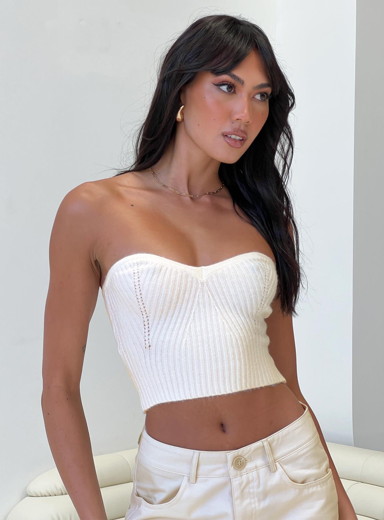 Ulara Strapless Top White Product Image