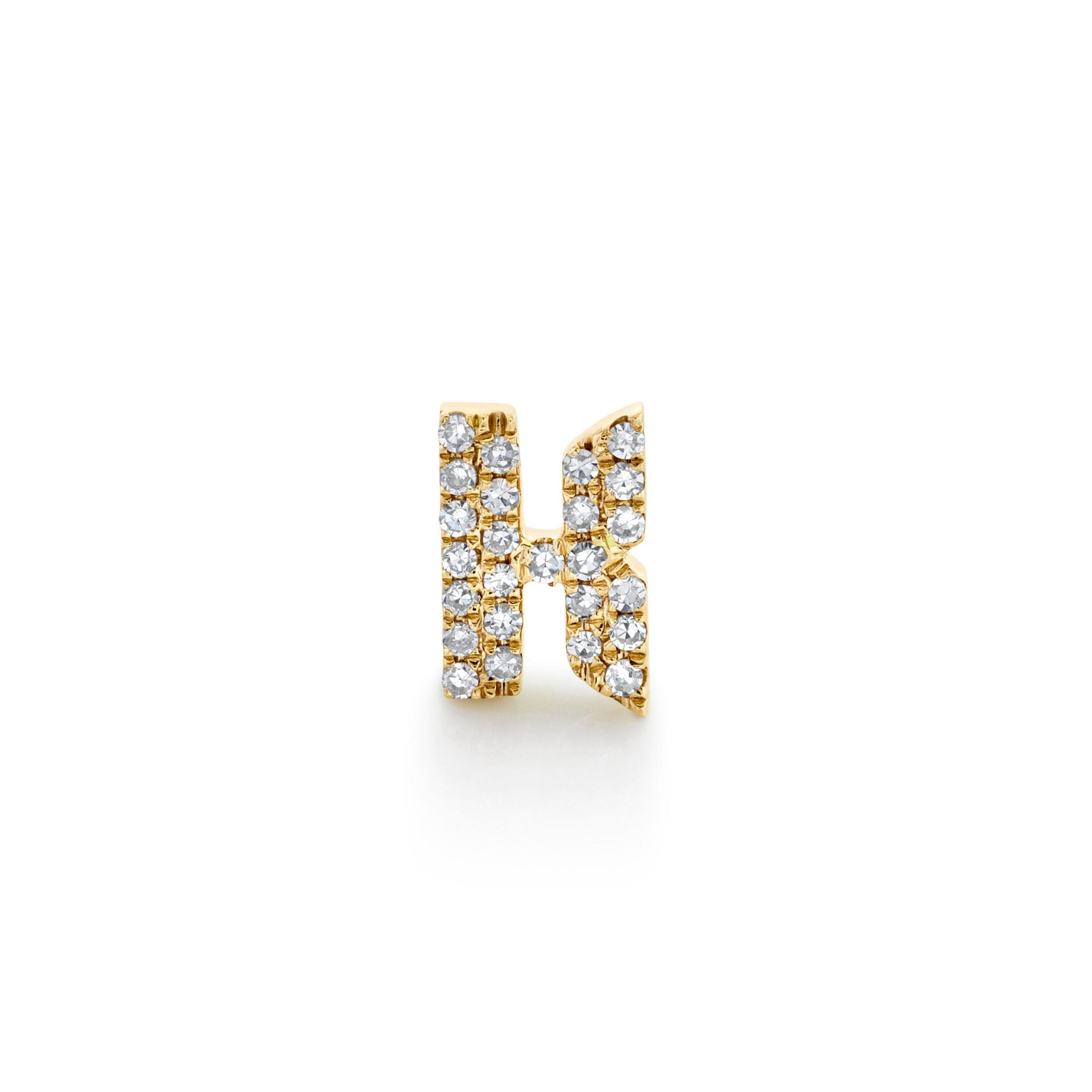 DIAMOND SINGLE PAVE INITIAL STUD Product Image