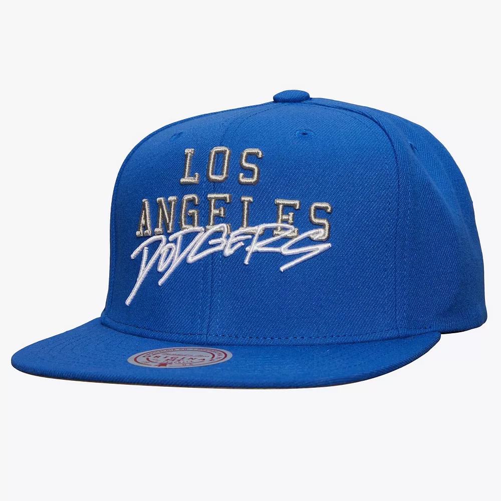 Men's Mitchell & Ness Royal Los Angeles Dodgers Team Tagged Snapback Hat, Blue Product Image