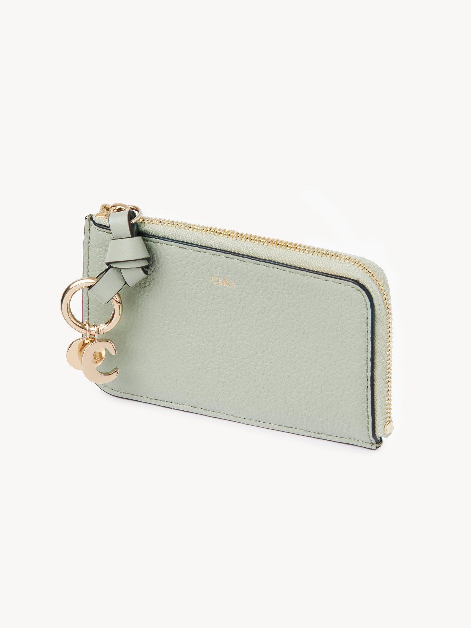 Alphabet wallet in grained leather Product Image