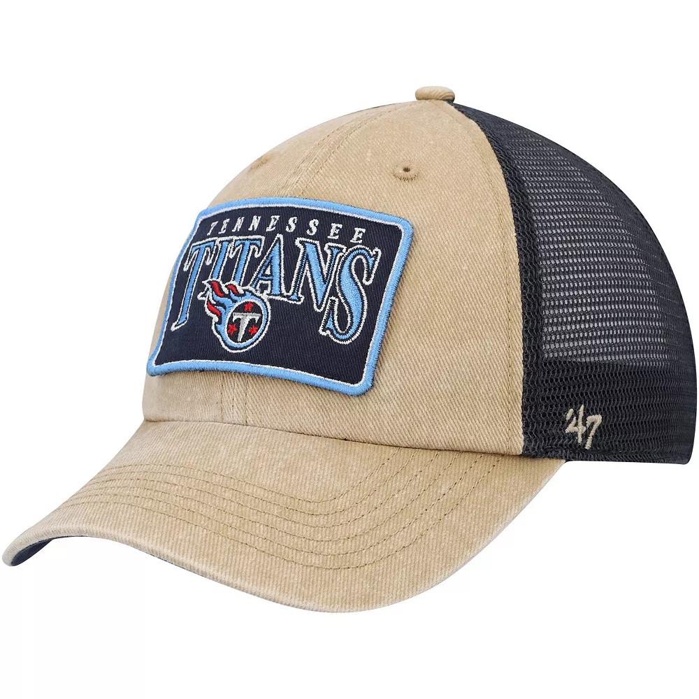 Men's '47 Khaki Tennessee Titans Dial Trucker Clean Up Adjustable Hat, Beig K Product Image