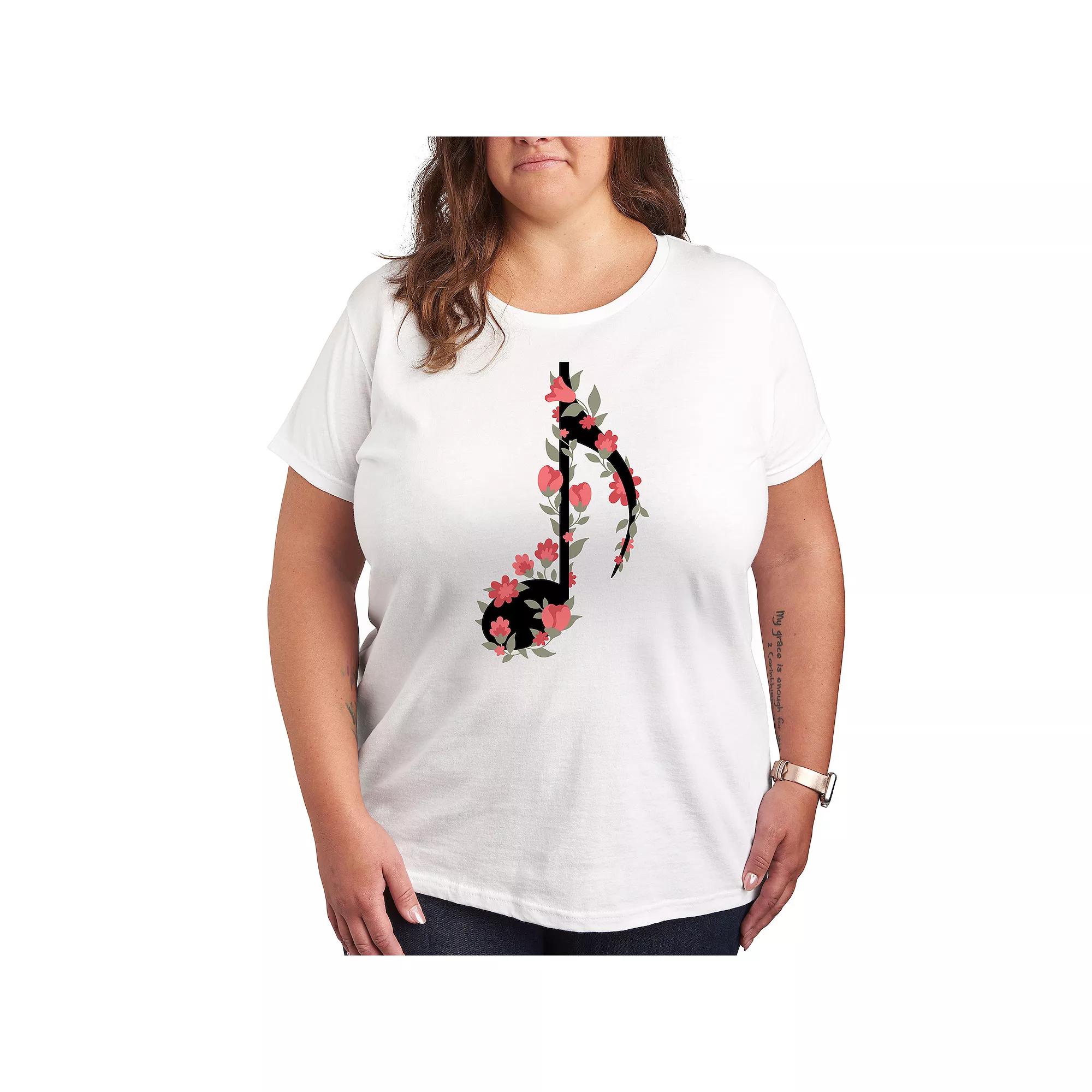 Plus Mushrooms And Flowers Graphic Tee, Women's,  Product Image