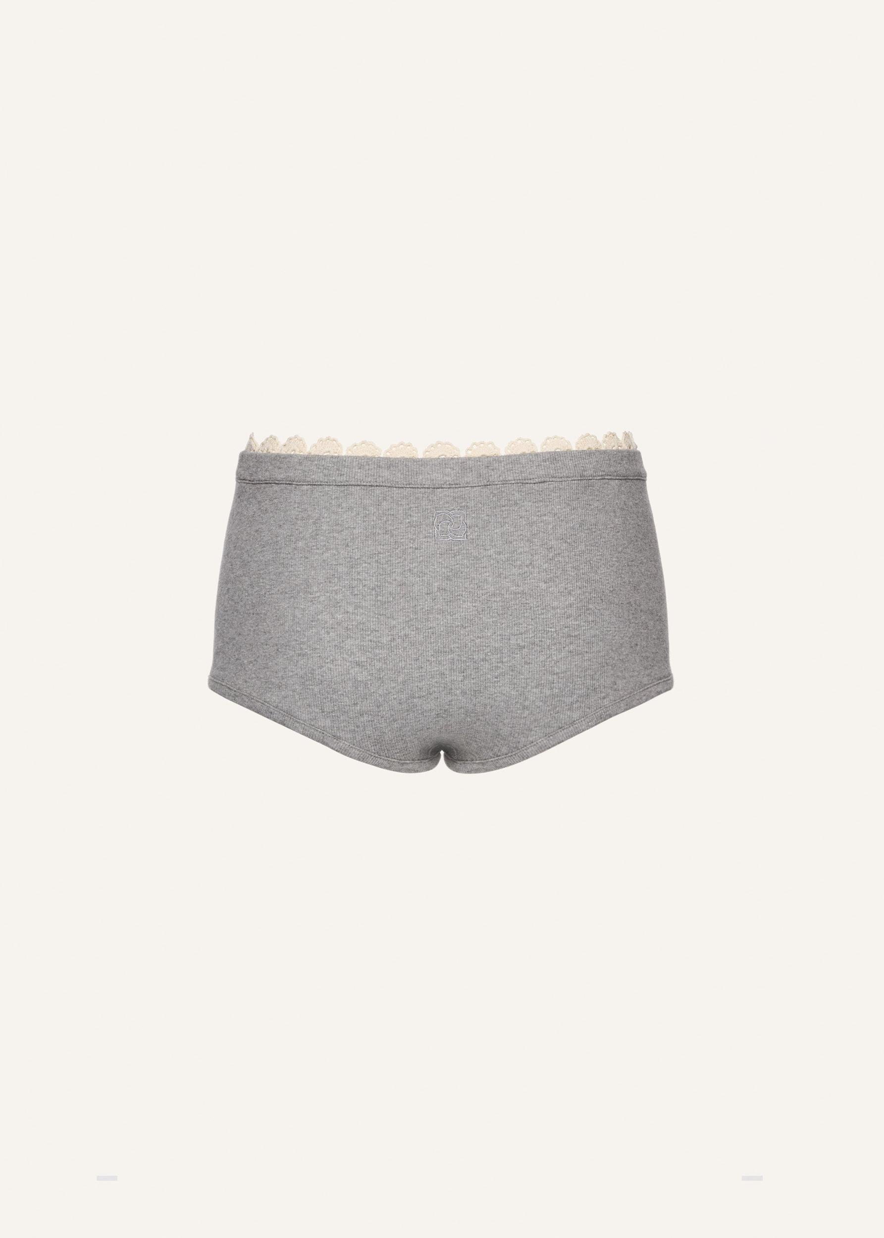 Lace-detail underwear shorts in grey Product Image