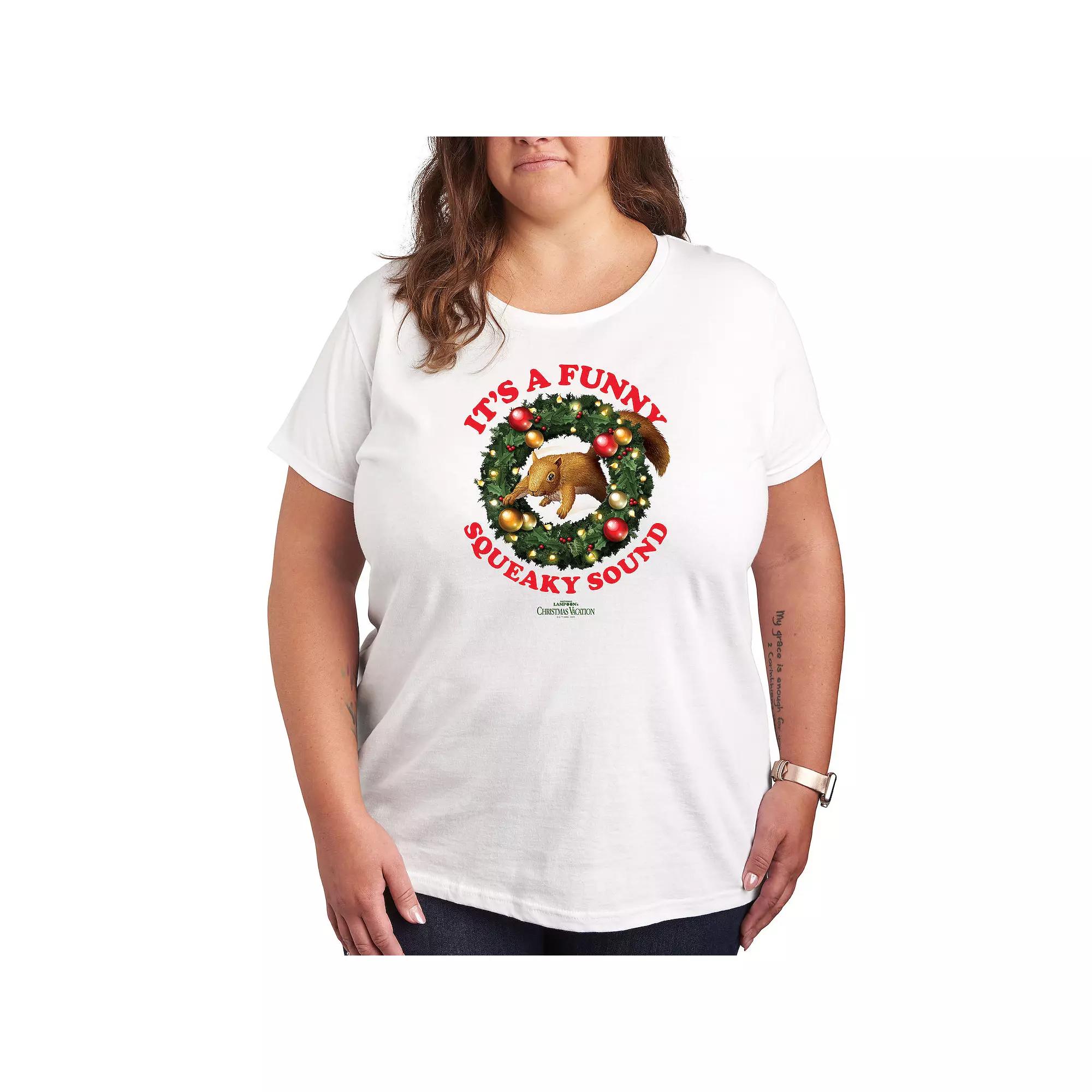 Plus National Lampoon's Christmas Vacation Squirrel Graphic Tee, Women's,  Product Image