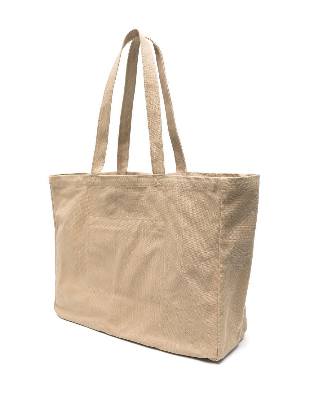 embroidered-logo canvas tote bag Product Image