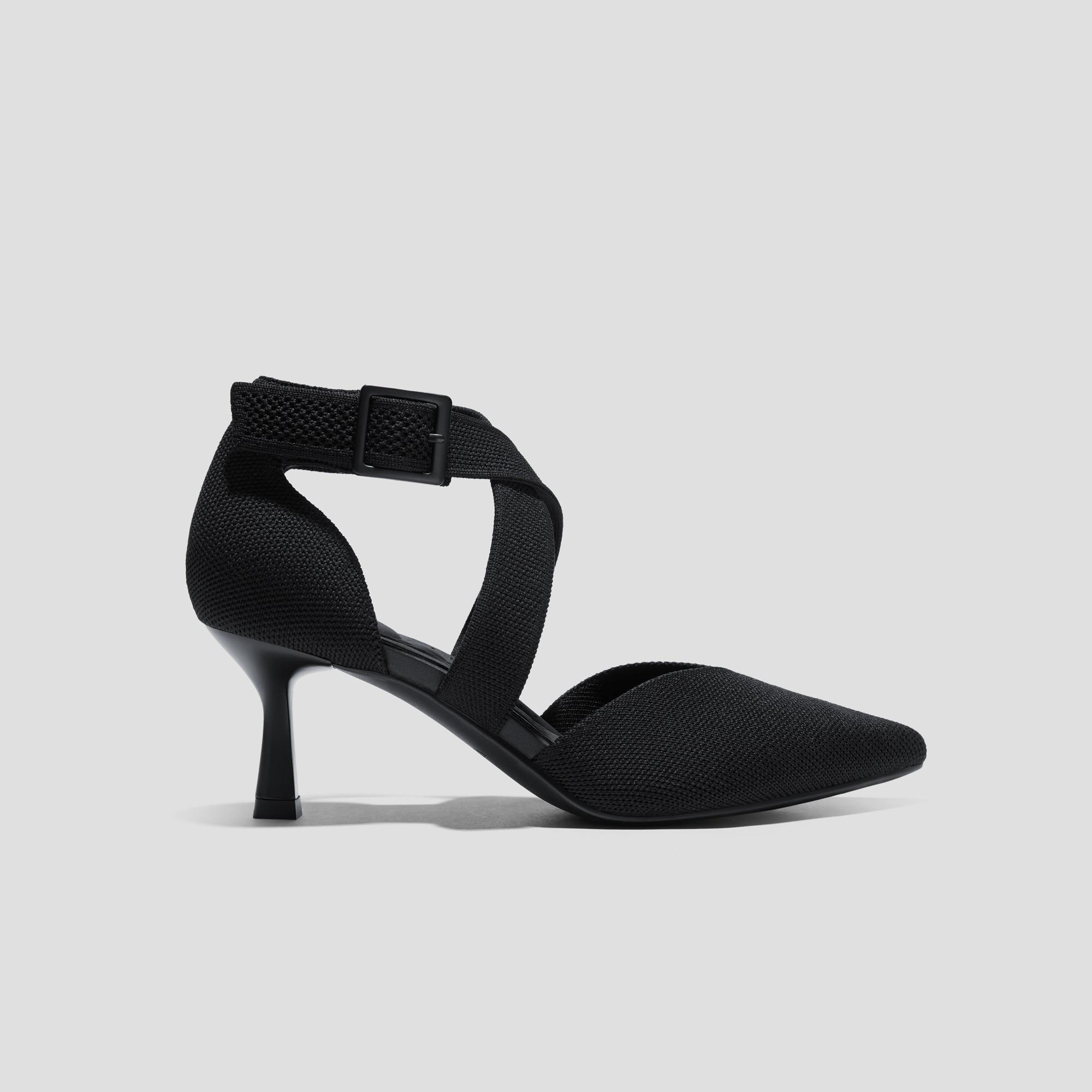 Pointed-Toe Cross-Strap Stilettos (Anabelle) Product Image