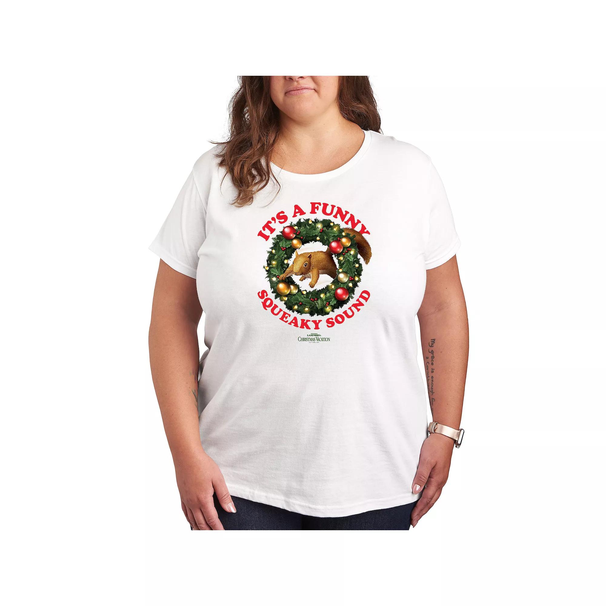 Plus National Lampoon's Christmas Vacation Squirrel Graphic Tee, Women's,  Product Image