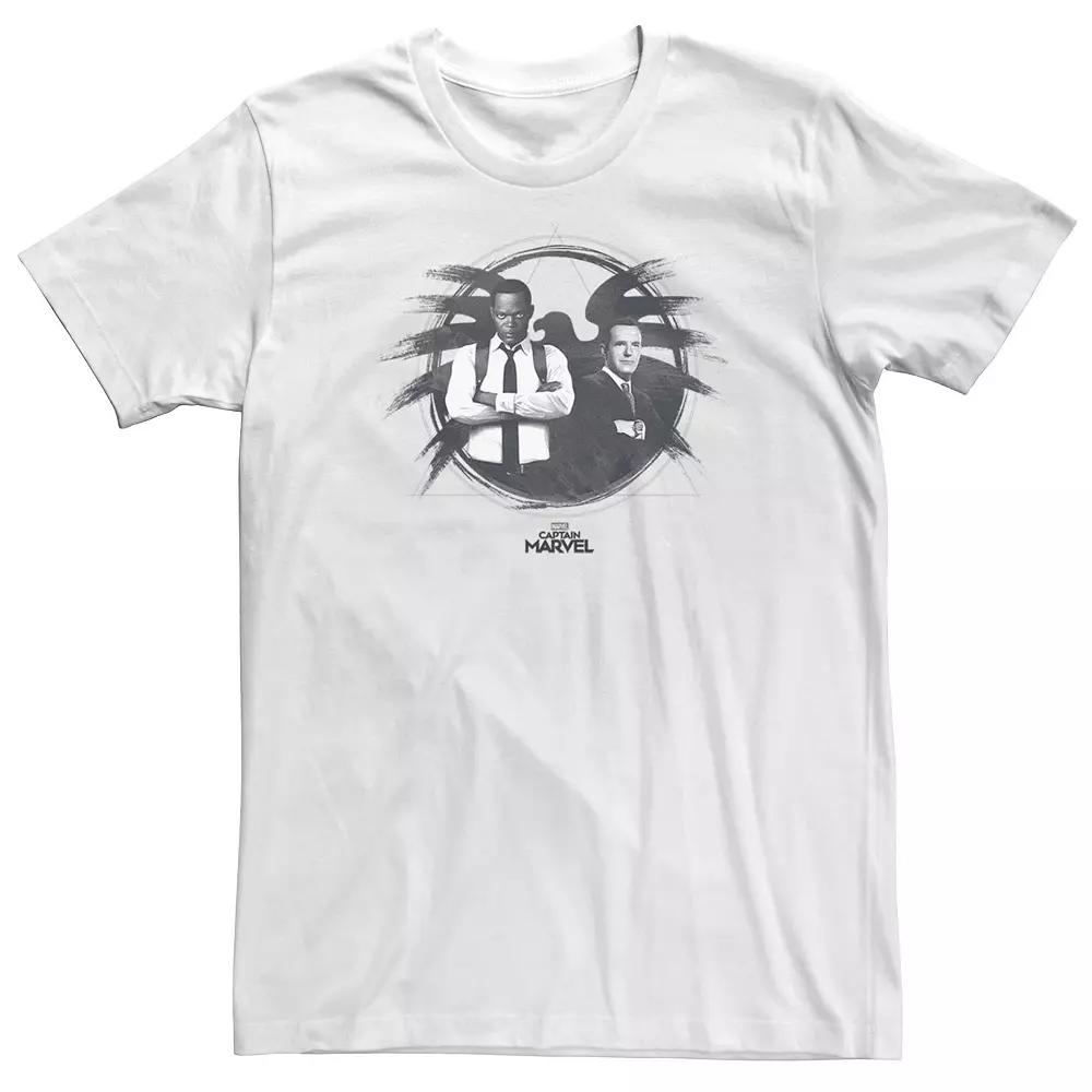 Big & Tall Marvel Captain Marvel Young Fury and Coulson Tee, Men's,  Product Image
