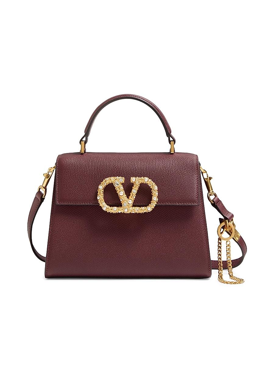 Womens VSling Small Top Handle Bag in Grainy Calfskin Product Image