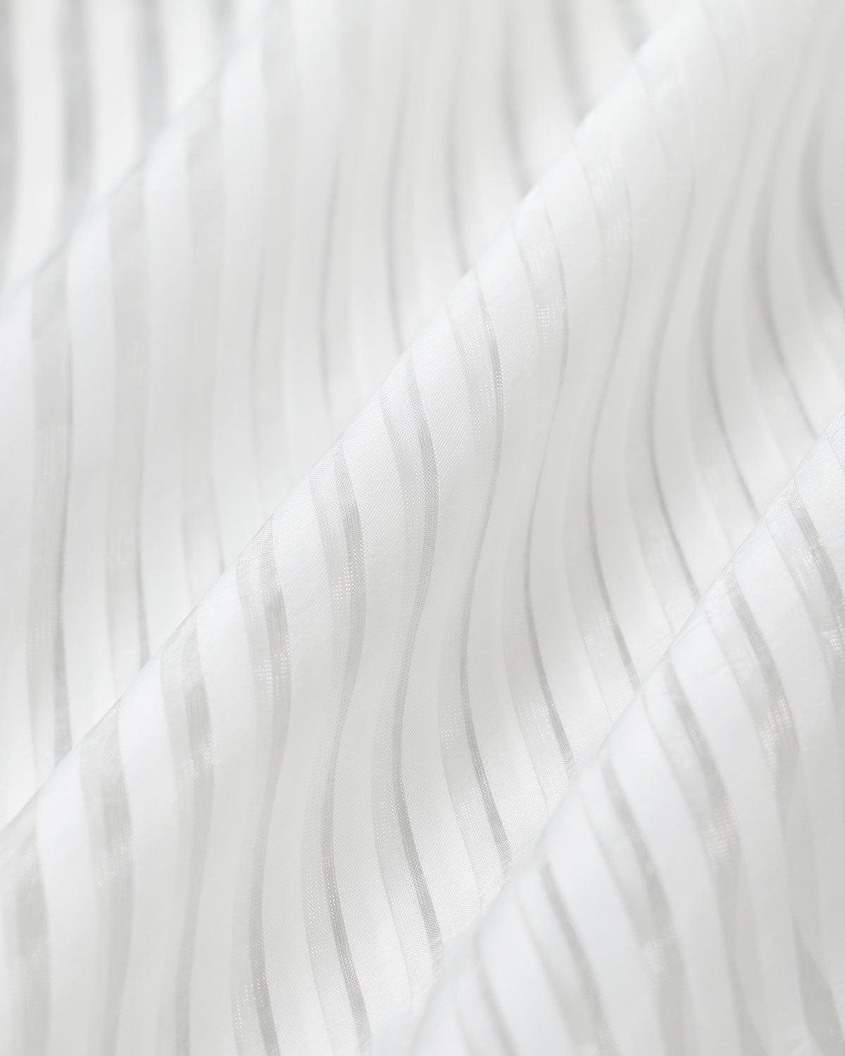 White Striped Sleeveless Midi Dress Product Image